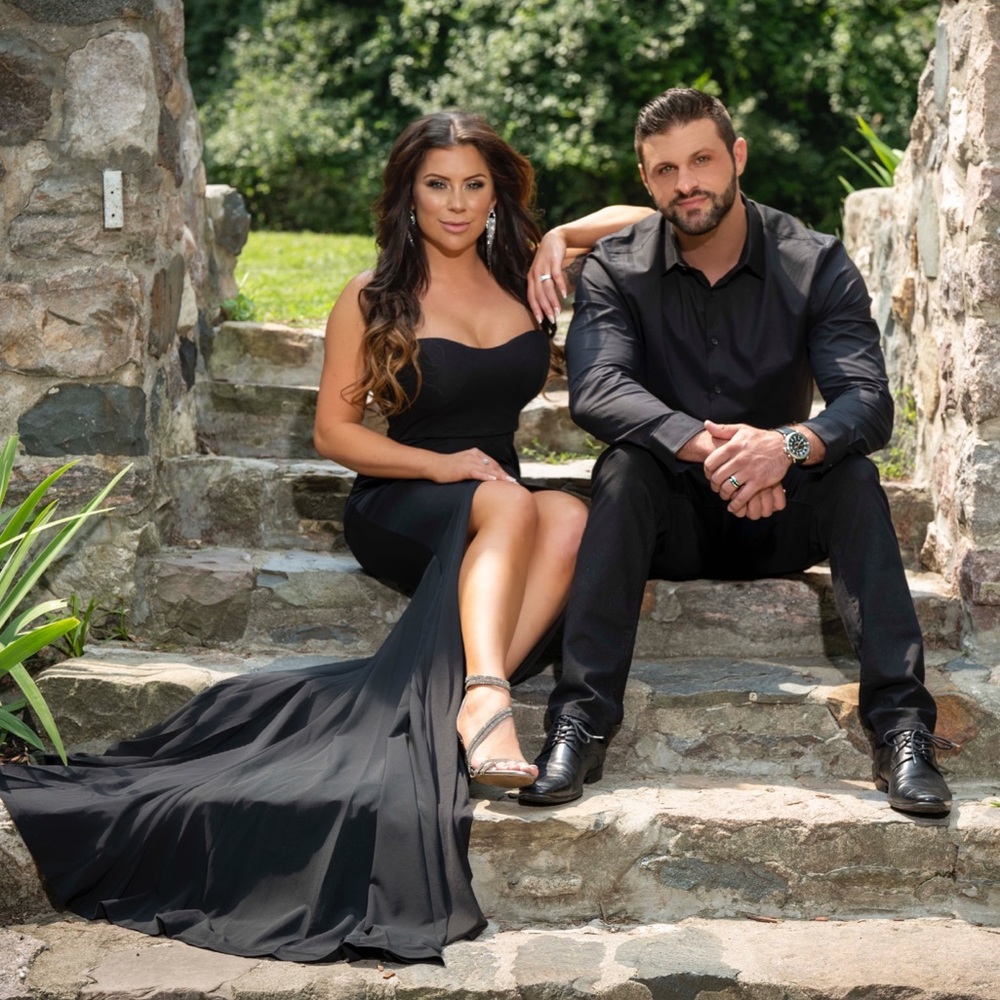 Long black gown w/ slit